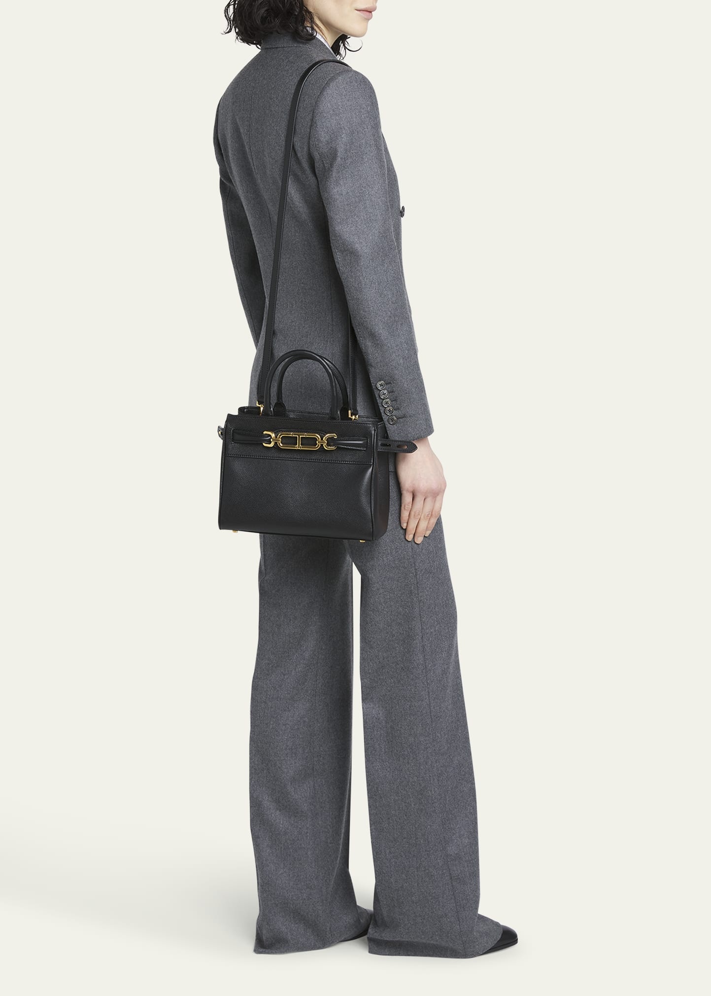 Whitney Small Top-Handle Bag in Grained Calfskin - 5