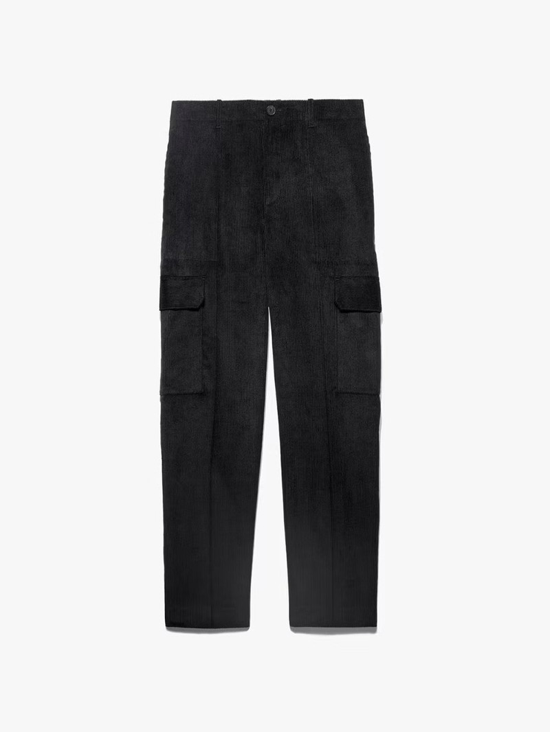 Wide Wale Corduroy Cargo Pants in Noir 1