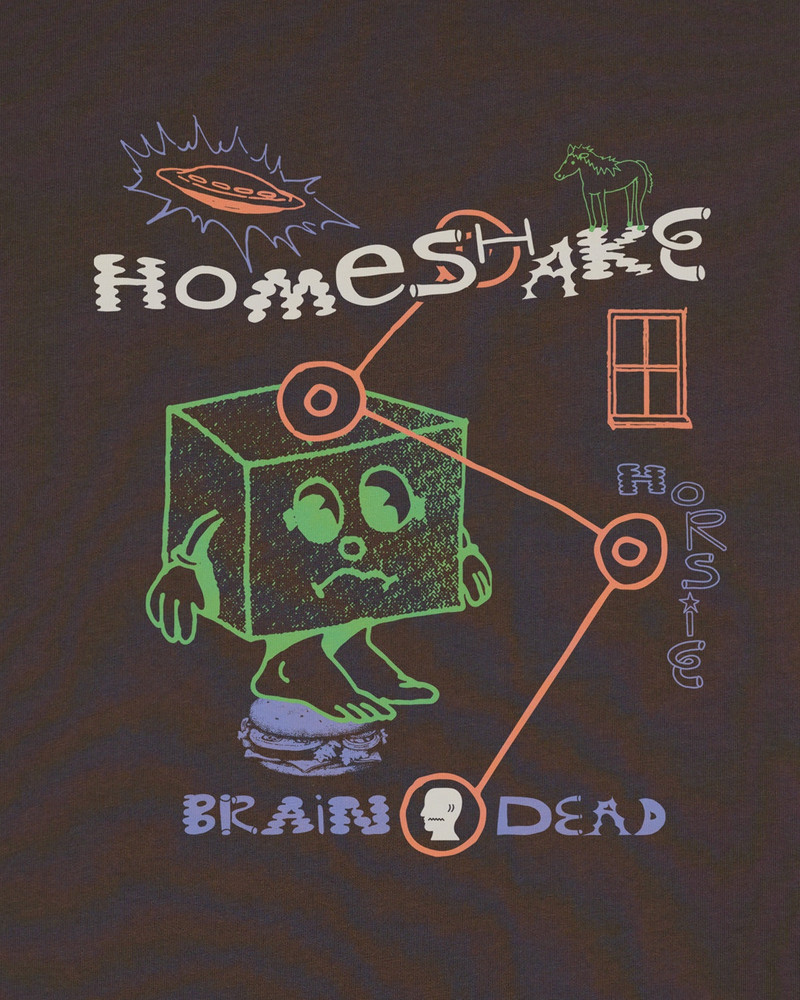 BRAIN DEAD Brain Dead x Homeshake Horsie T-shirt - Clay outlook
