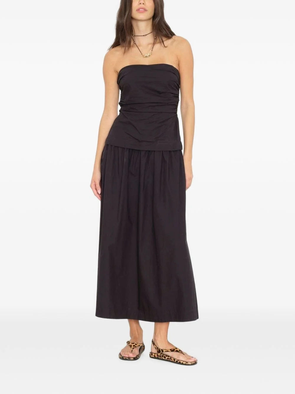 midi Ciara strapless ruched dress - 1