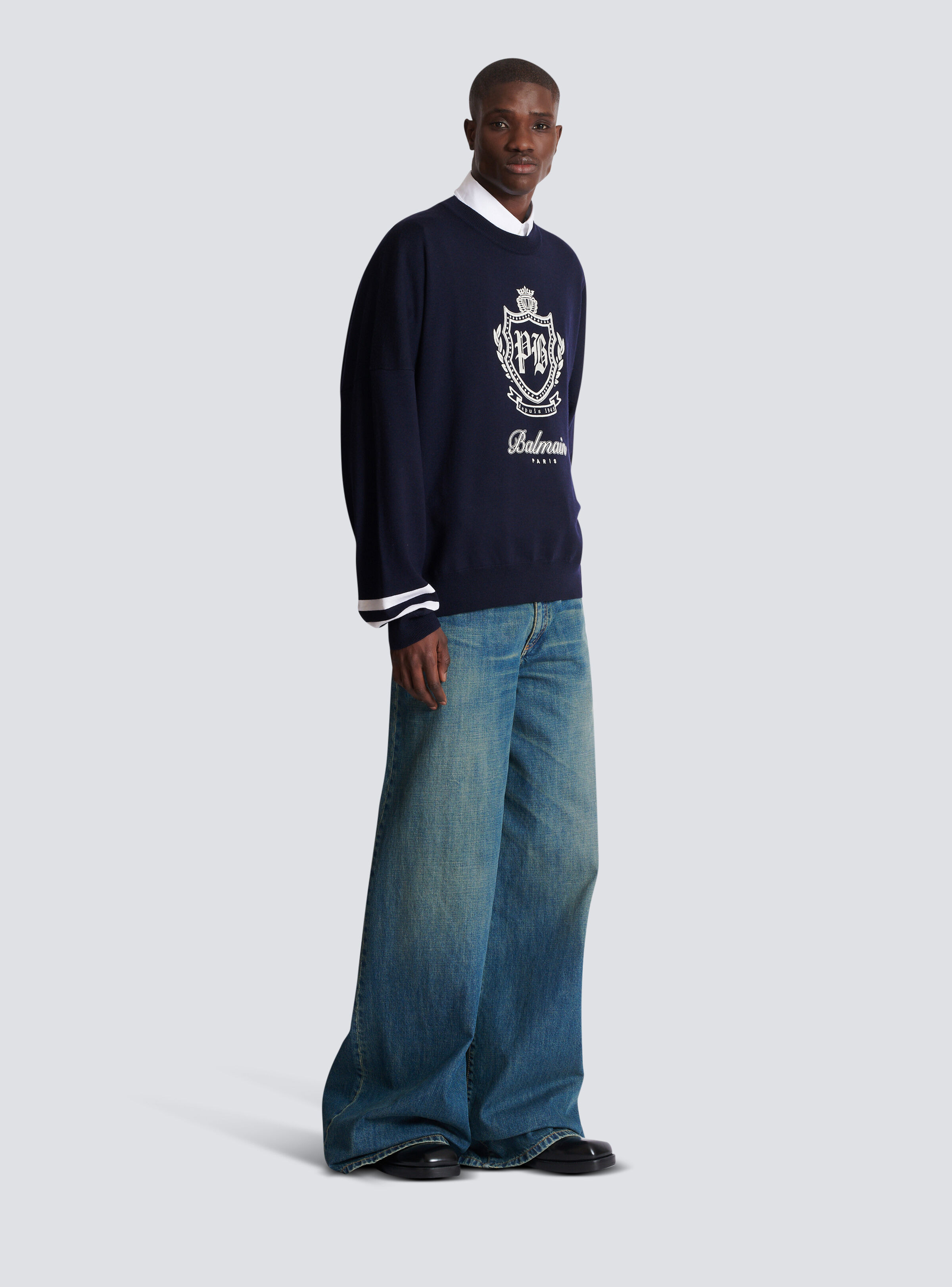 College Emblem knit jumper - 3