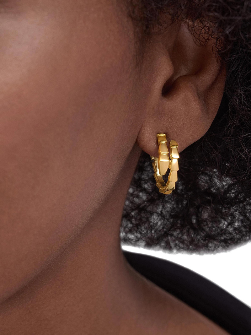 Women's Serpenti Viper 18K Gold Hoop Earrings - Yellow Gold 3