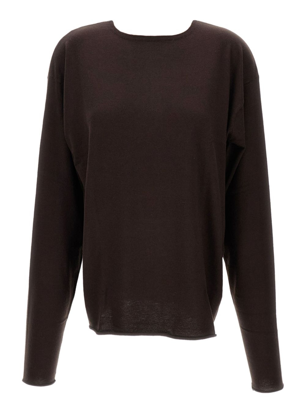 ribbed-trim crew-neck sweater - 1