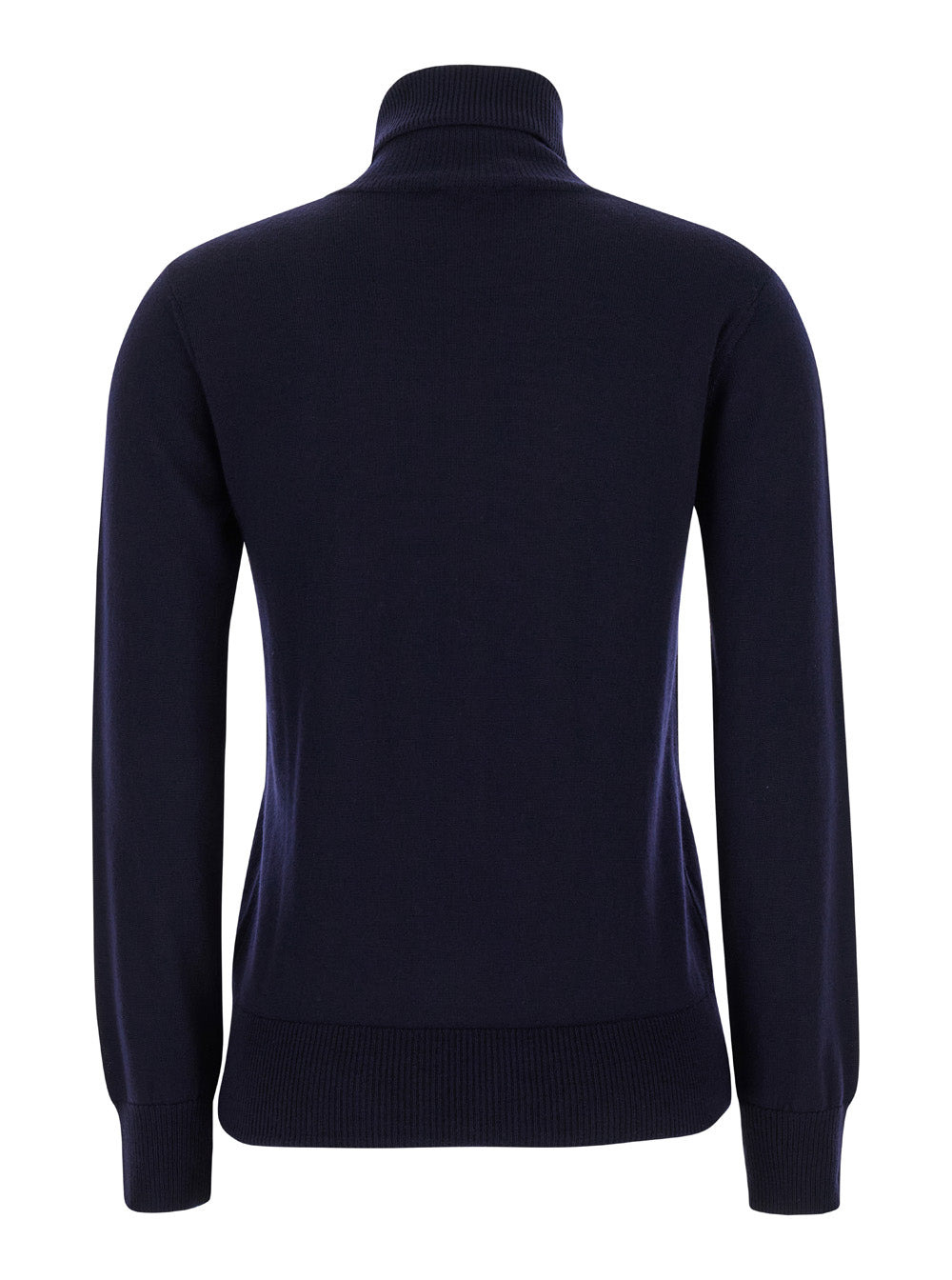 A.P.C. Women Blue High Neck Sweater With Logo Embroidery In Wool Woman - 2