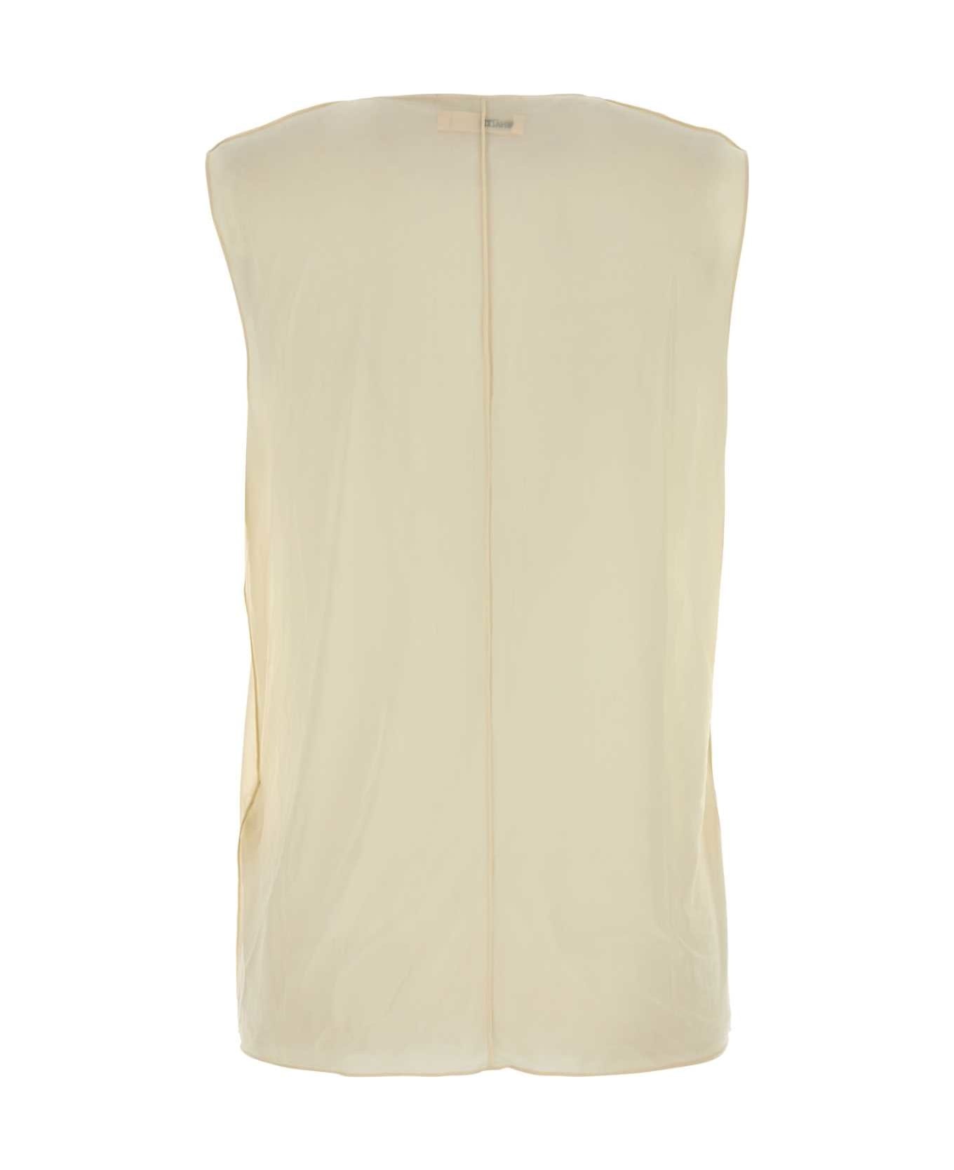 Cream Stretch Cupro Allo Top - 2