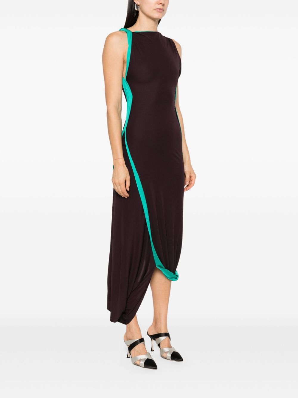 side-stripe maxi dress - 3