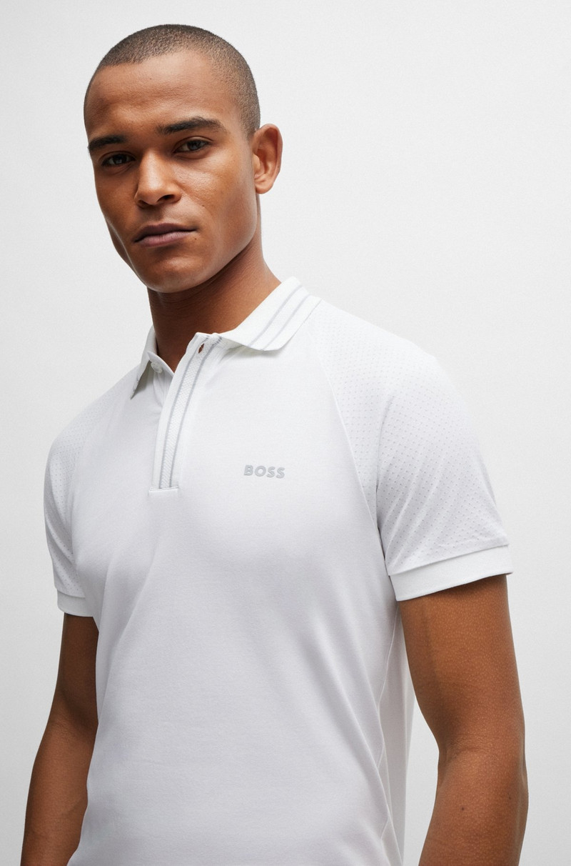 STRETCH-COTTON POLO SHIRT WITH STRIPES AND LOGO 3