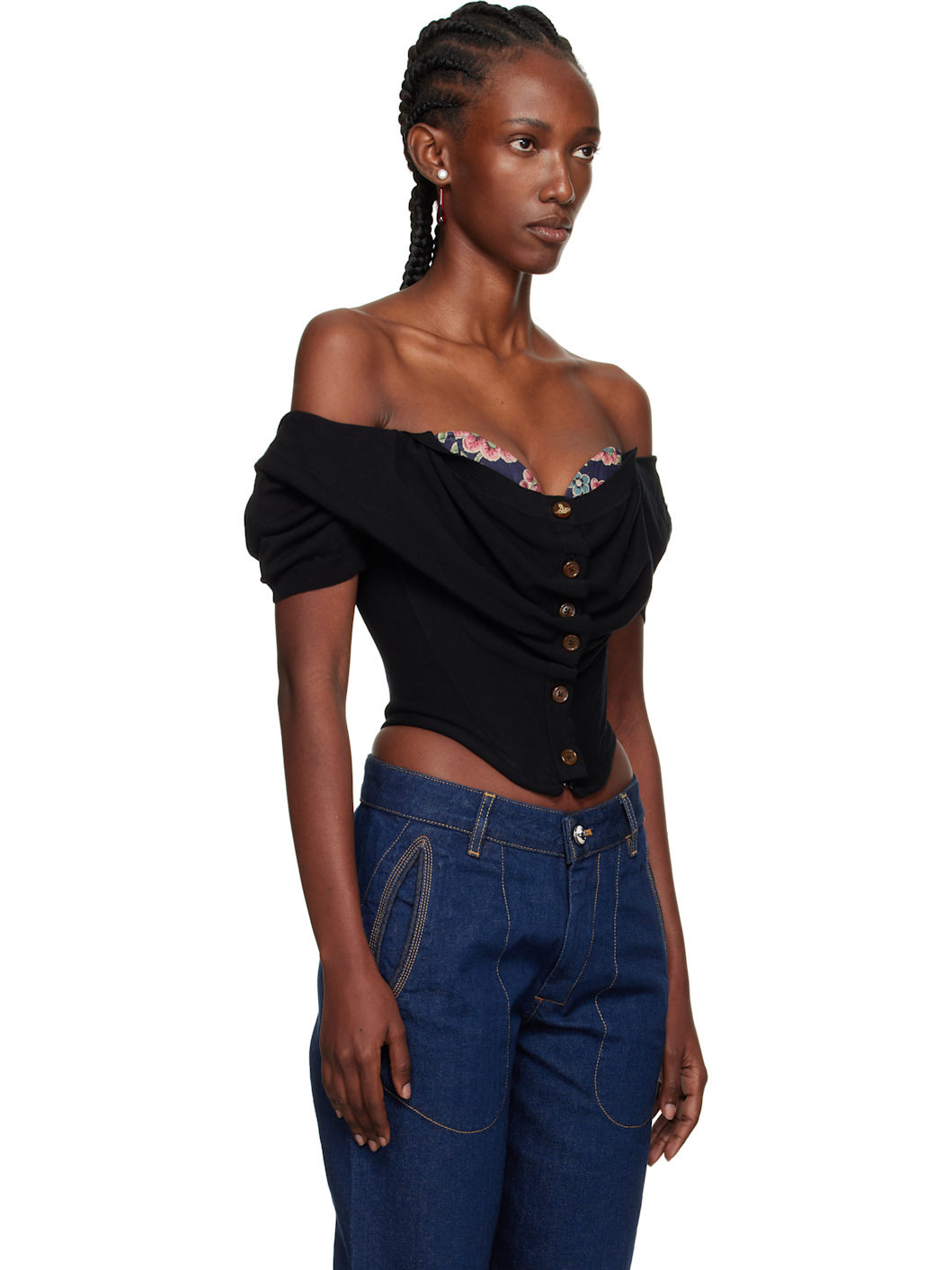 Black Bea Corset Cardigan - 2