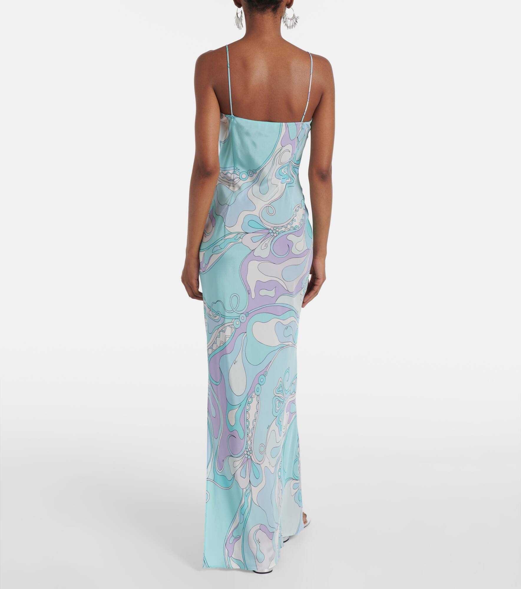 Orchidee silk maxi dress - 3