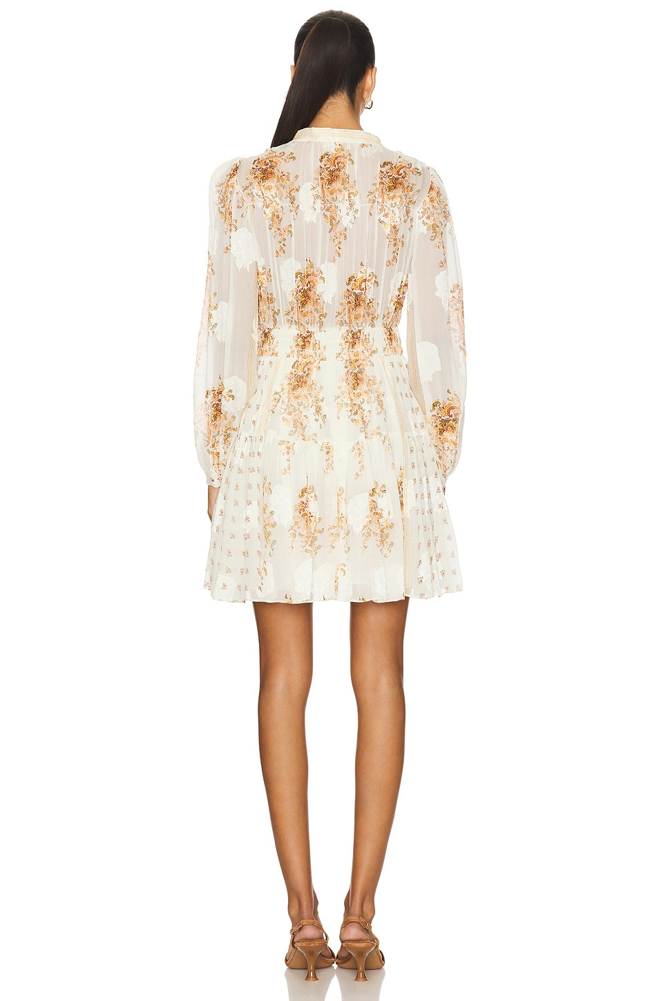 Maris Necktie Long Sleeve Mini Dress - 4