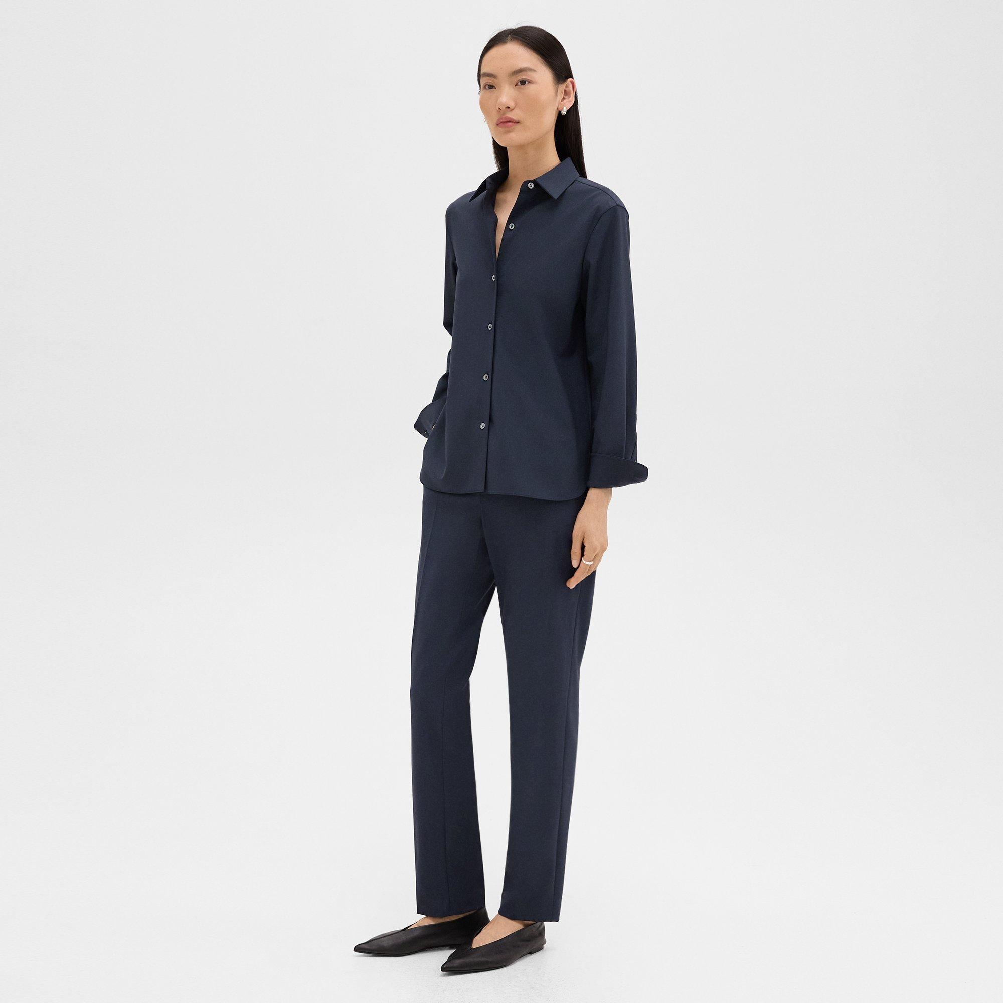 Treeca Full Length Pant in Good Wool - 3