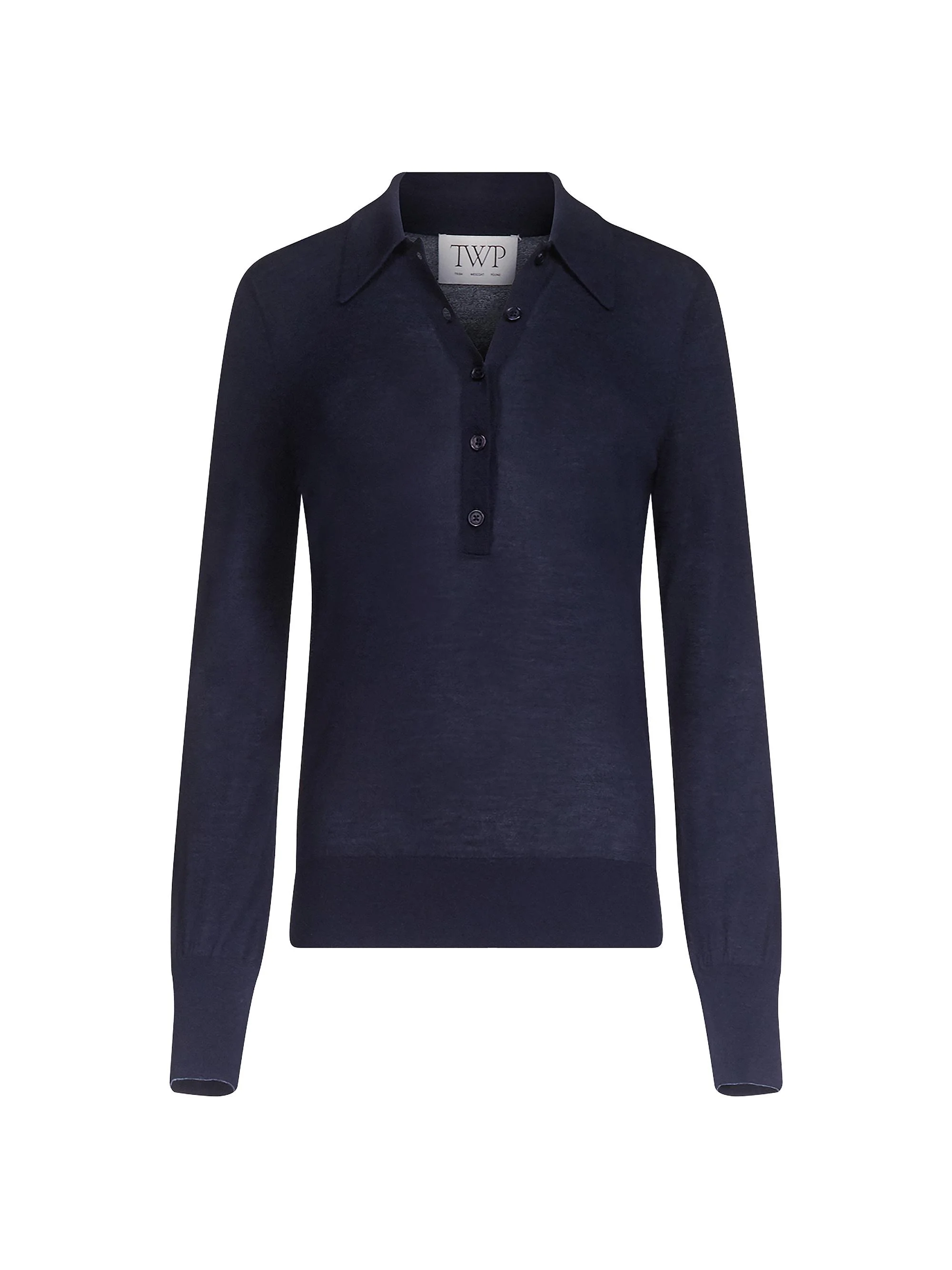 Women's Uma Henley Cashmere Top - Night Sky - 1