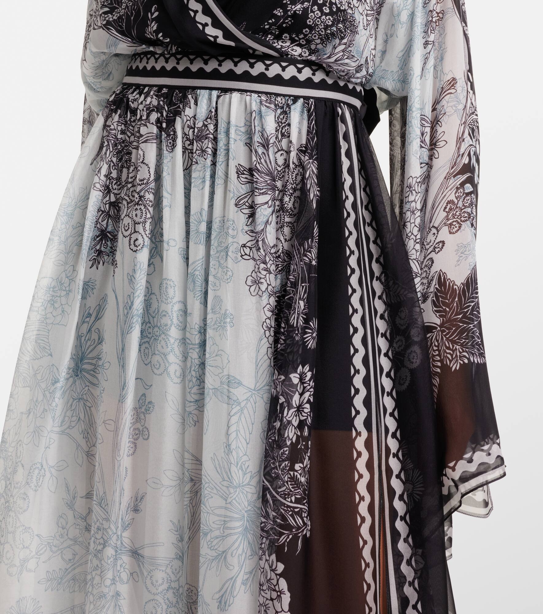 Printed silk chiffon maxi skirt - 4