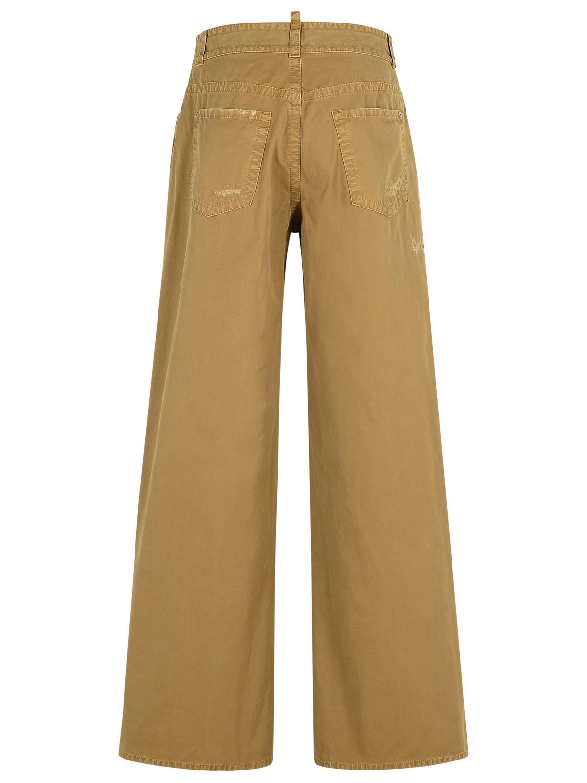 DSQUARED2 Dsquared2 '9 To 5' Beige Cotton Pants Women