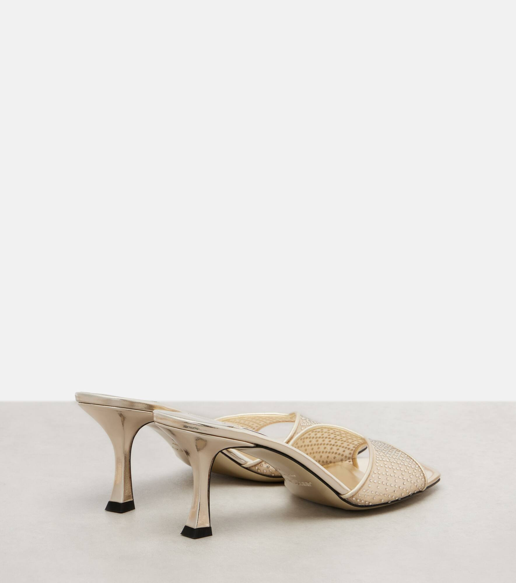 Skye 70 embellished mesh mules - 2