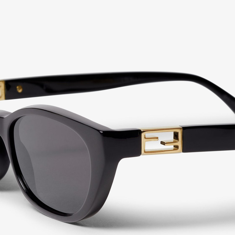 Baguette Black acetate sunglasses 3