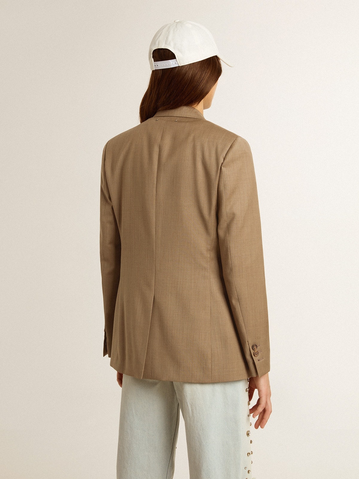Women's dove-gray double-breasted blazer - 5