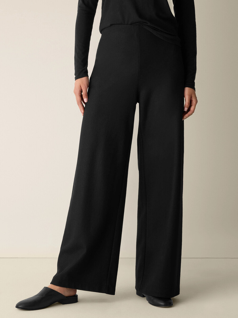 Felted Wool Jersey Wide-Leg Pant in Regenerative Wool 3