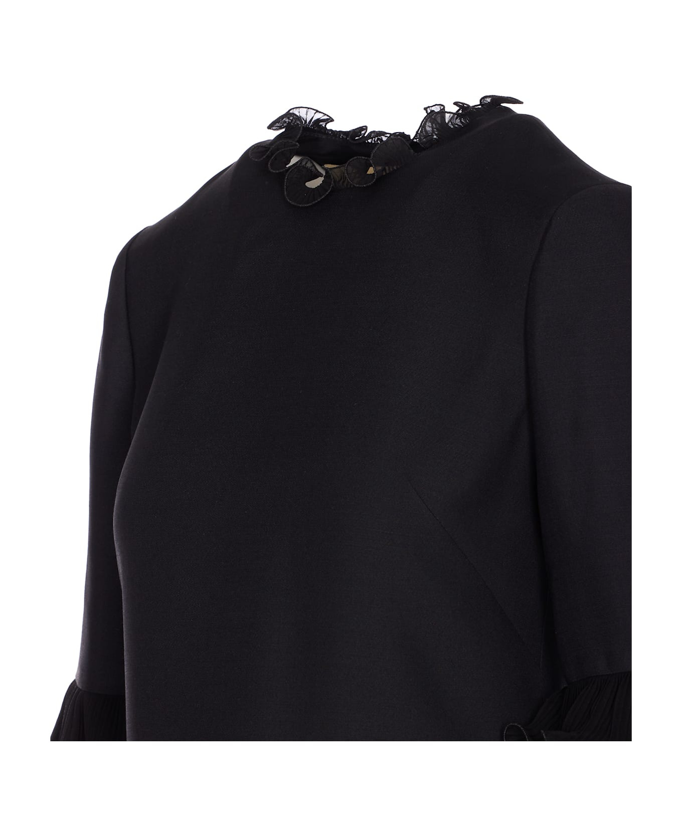 Solid Crepe Couture Dress - 3