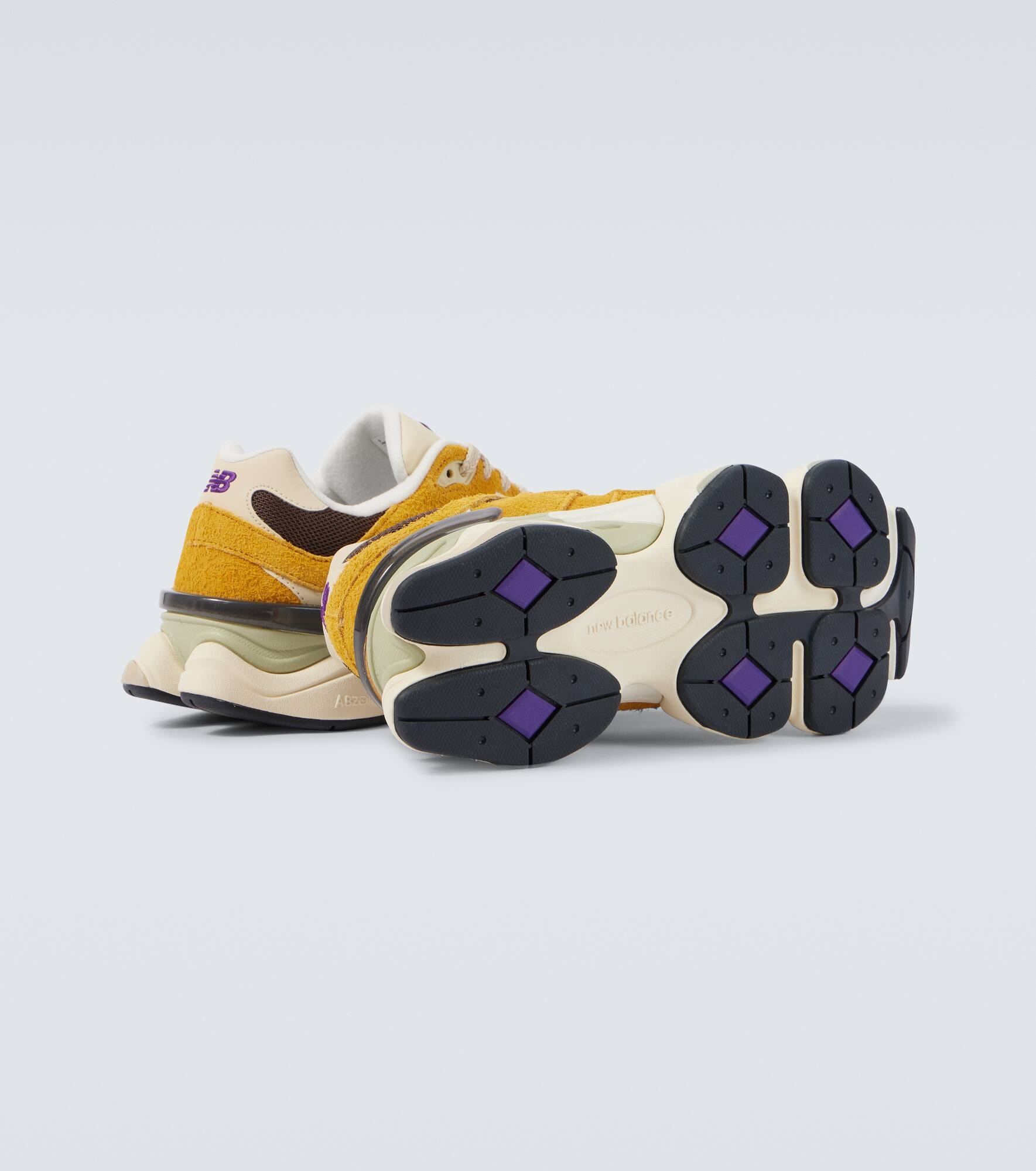 9060 embroidered leather sneakers - 7