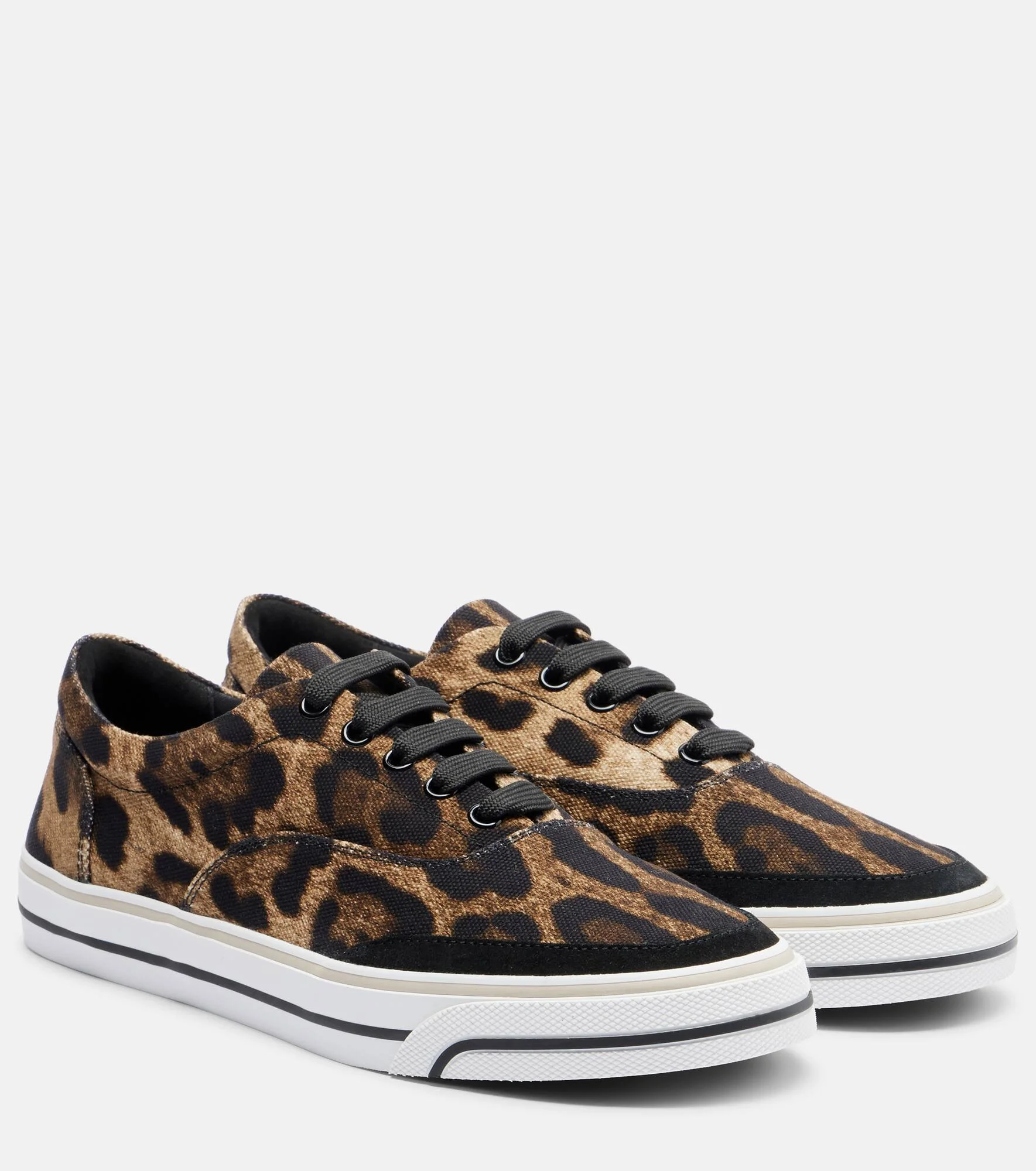 Leopard-print canvas sneakers - 1