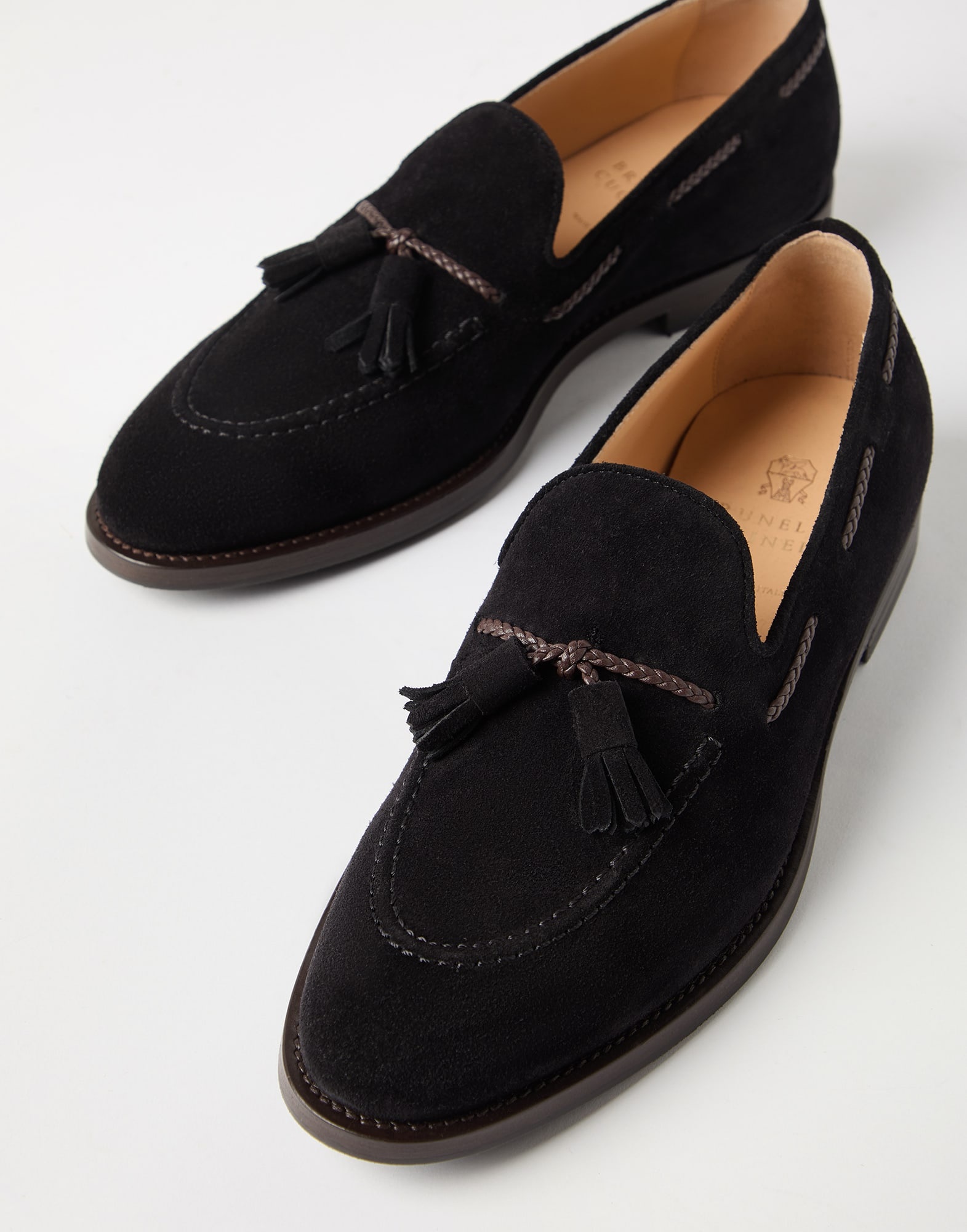 Suede loafers with tassels - 3
