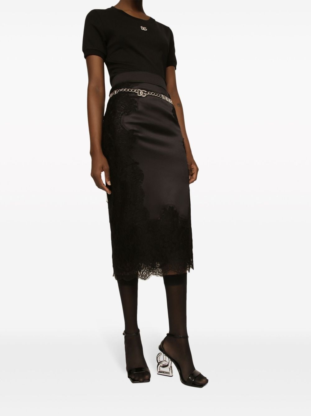 satin midi skirt - 5