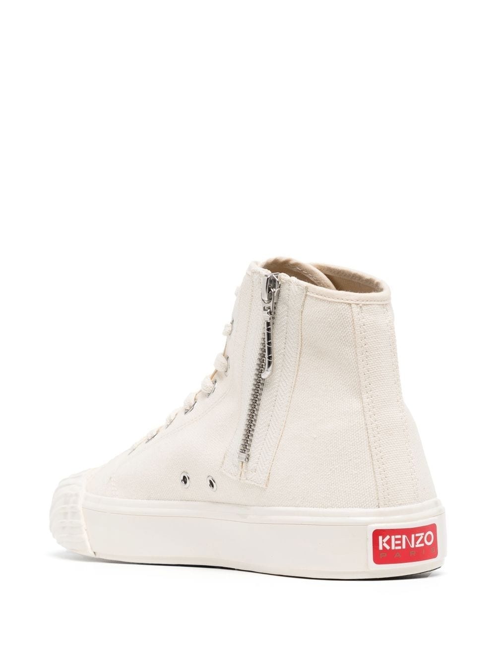 logo-embroidered high-top sneakers - 3