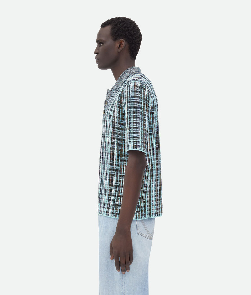 Bottega Veneta Cotton Viscose Check Polo outlook
