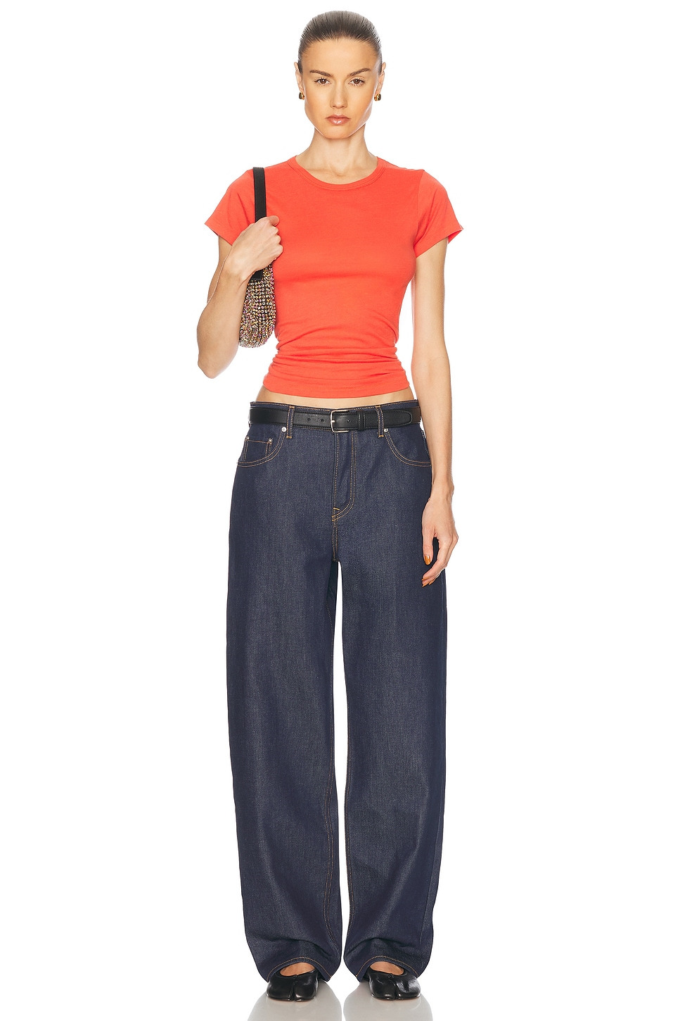 Fitted Crewneck Short Sleeve Top - 4