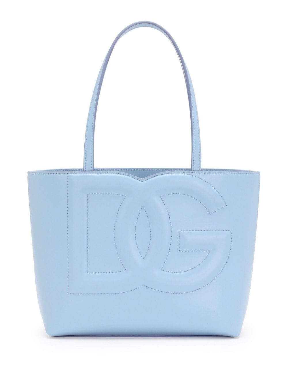 Dg logo small leather tote bag - 1