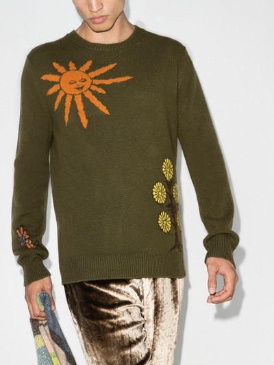 The Elder Statesman butterfly knitted jumper outlook