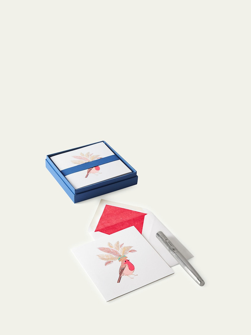 Smythson Robin Folded Cards, Set of 10 outlook