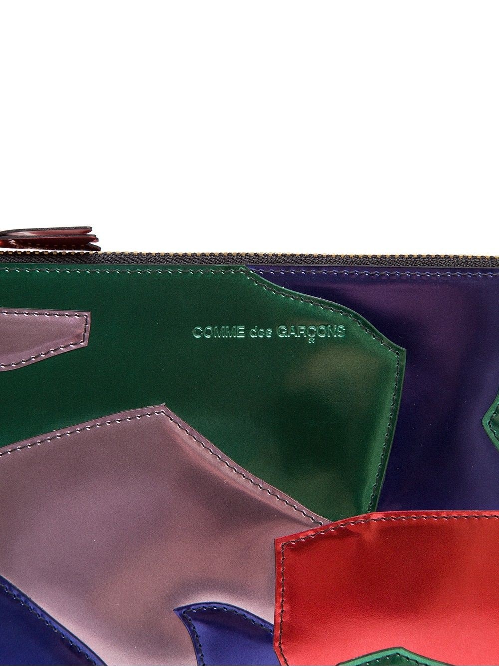 Patchwork patent leather pouch - 2