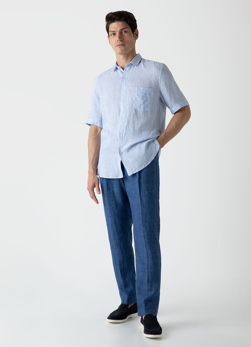 Sunspel Short Sleeve Linen Shirt outlook