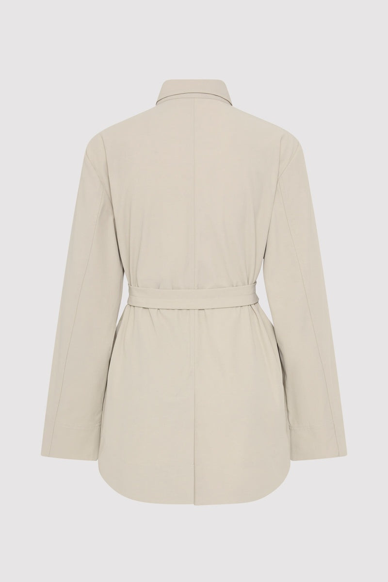 ST. AGNI Utility Shirt Jacket - Creme outlook