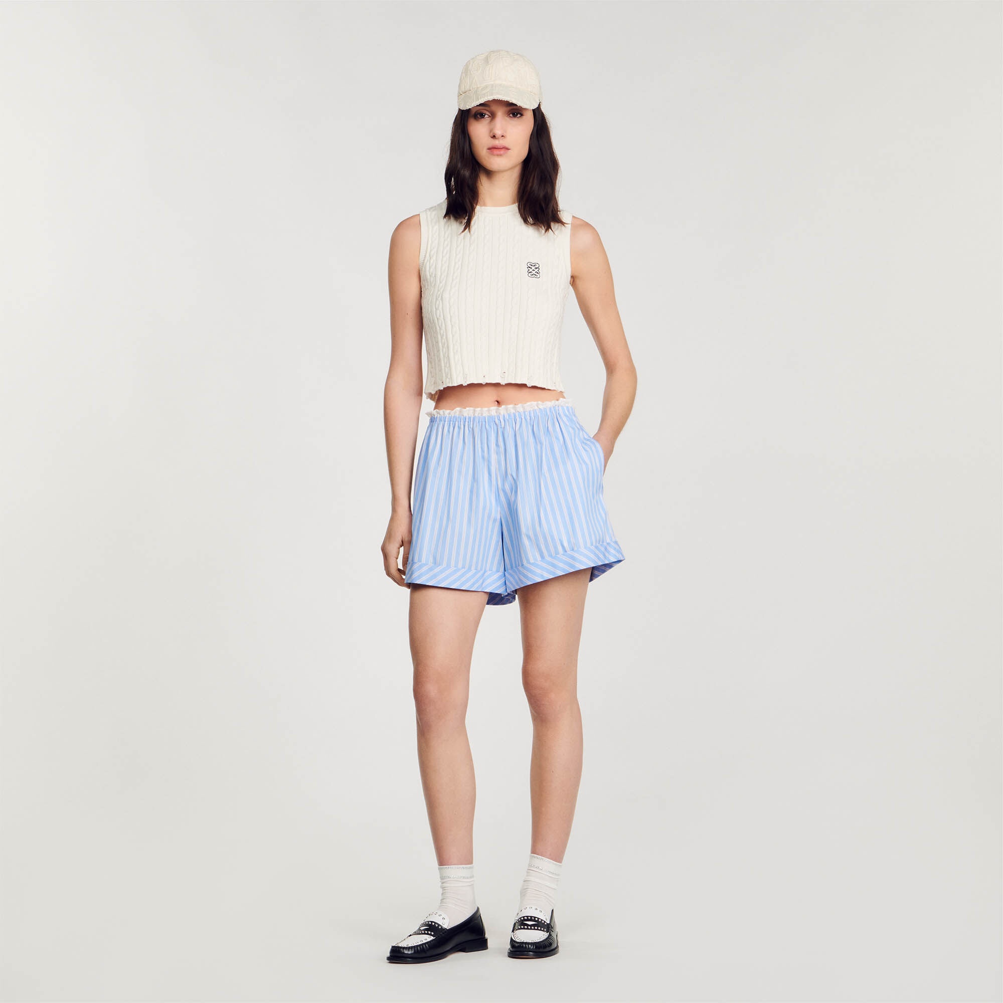 WIDE-LEG COTTON SHORTS - 7