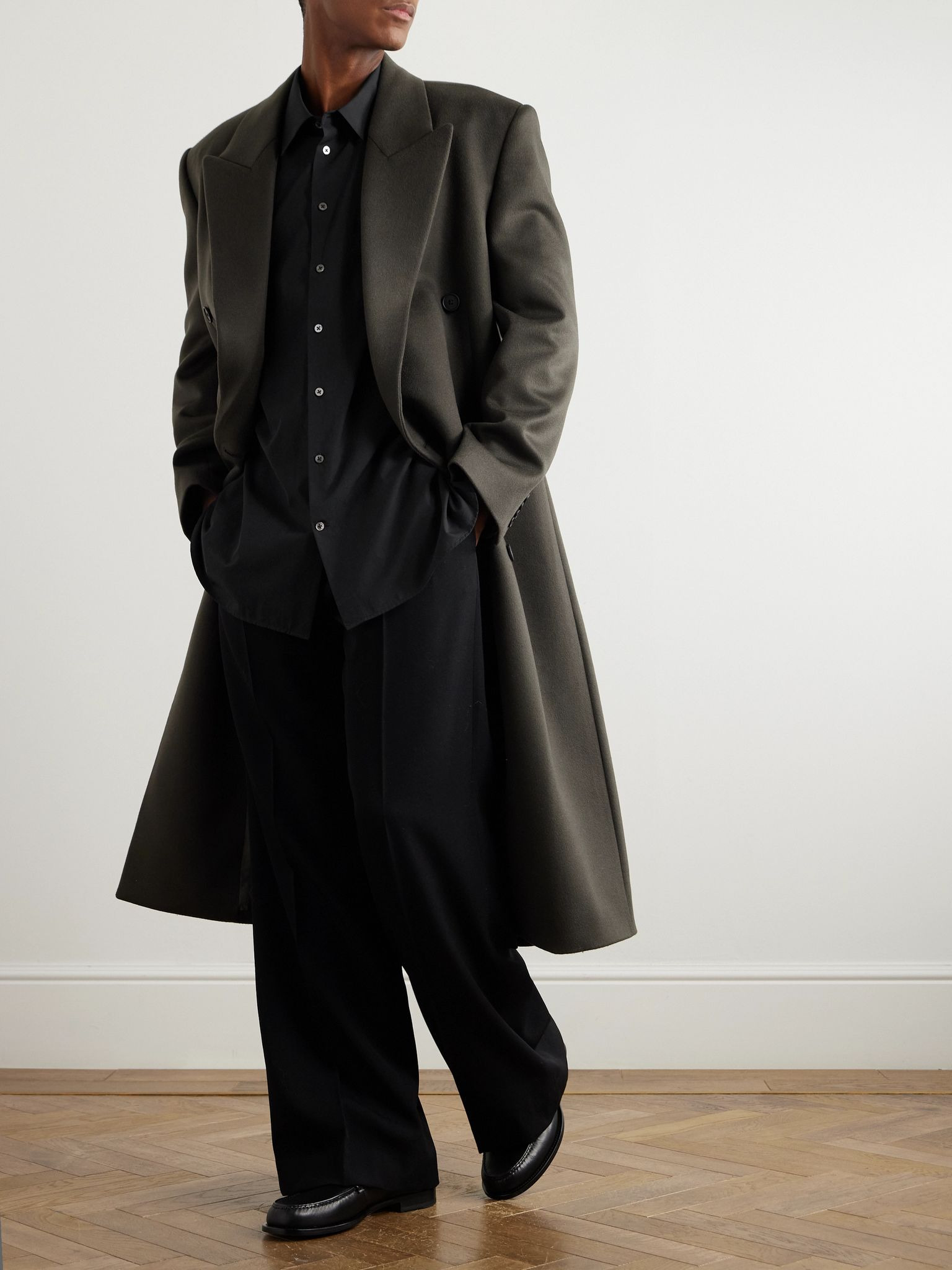 Lukre Oversized Cotton-Poplin Shirt Black - 2