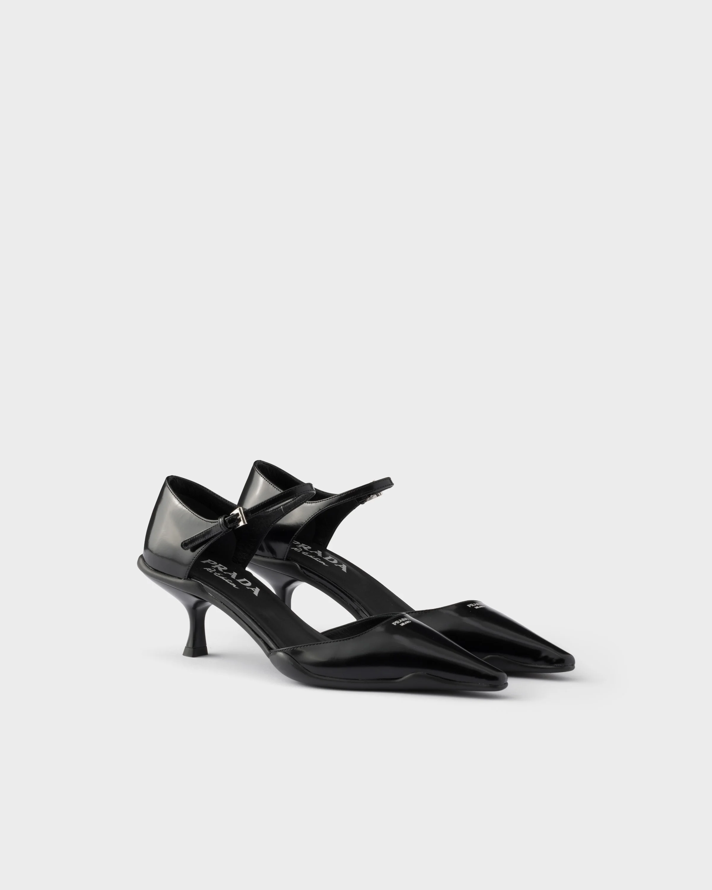 Brushed leather D'Orsay pumps - 1