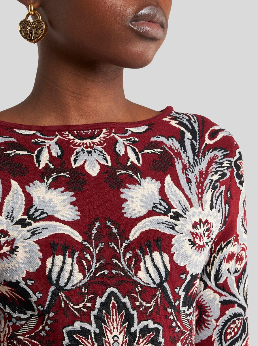 JACQUARD DRESS WITH PLACED MOTIF - 2
