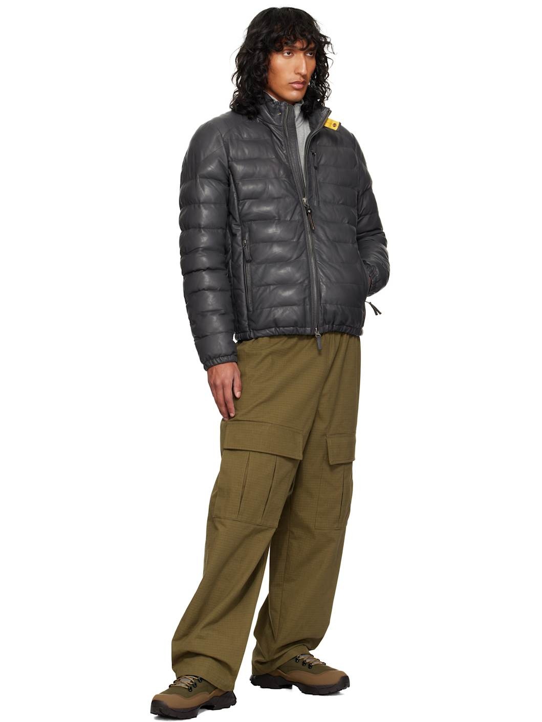 Gray Earnie Leather Jacket - 5