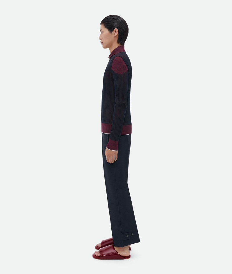 Bottega Veneta ribbed cotton polo outlook