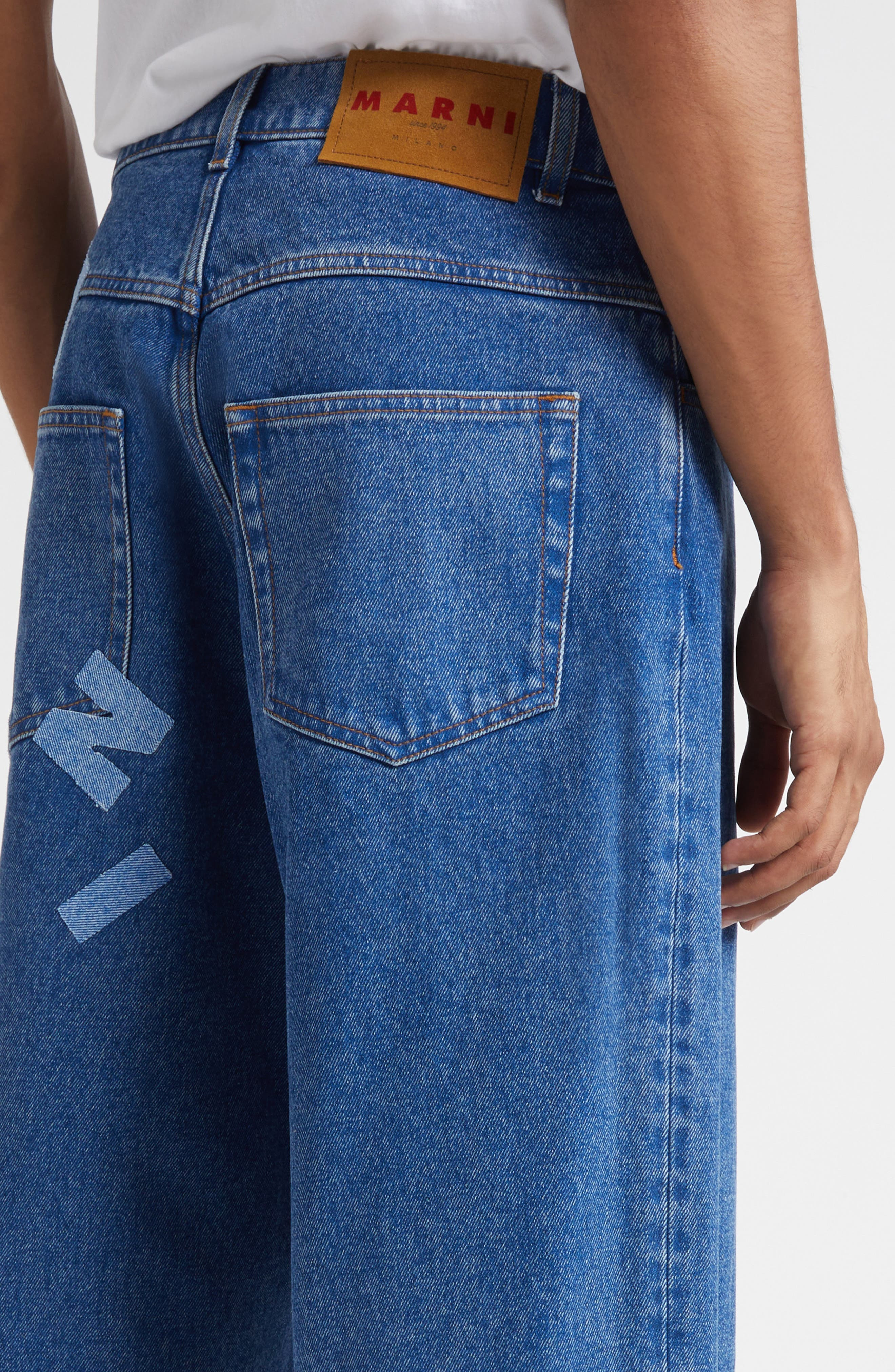 Marni Extrawide Leg Jeans in Ocean at Nordstrom - 5