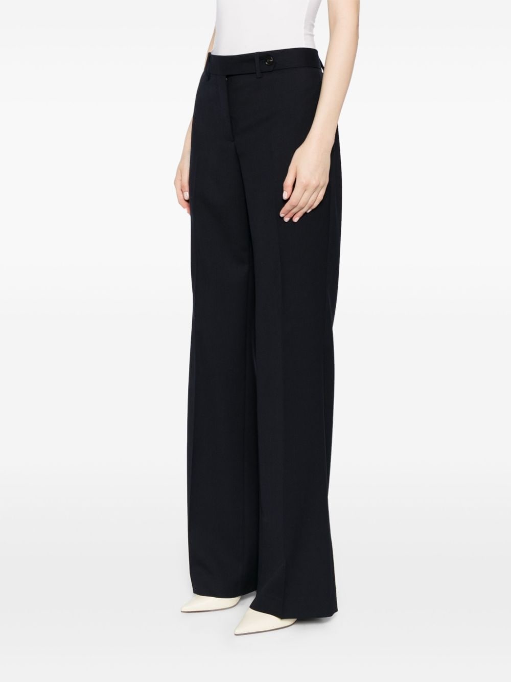 pressed-crease wool trousers - 3