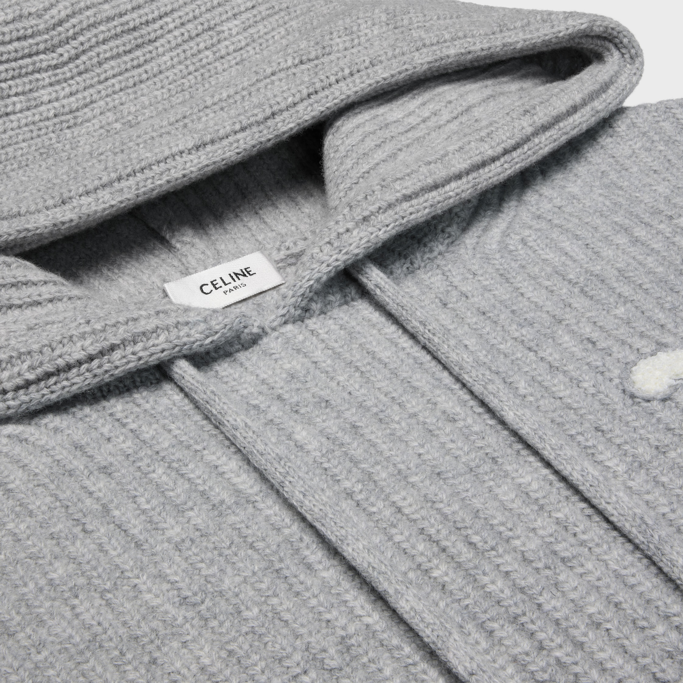hooded sweater IN RIBBED WOOL - 3