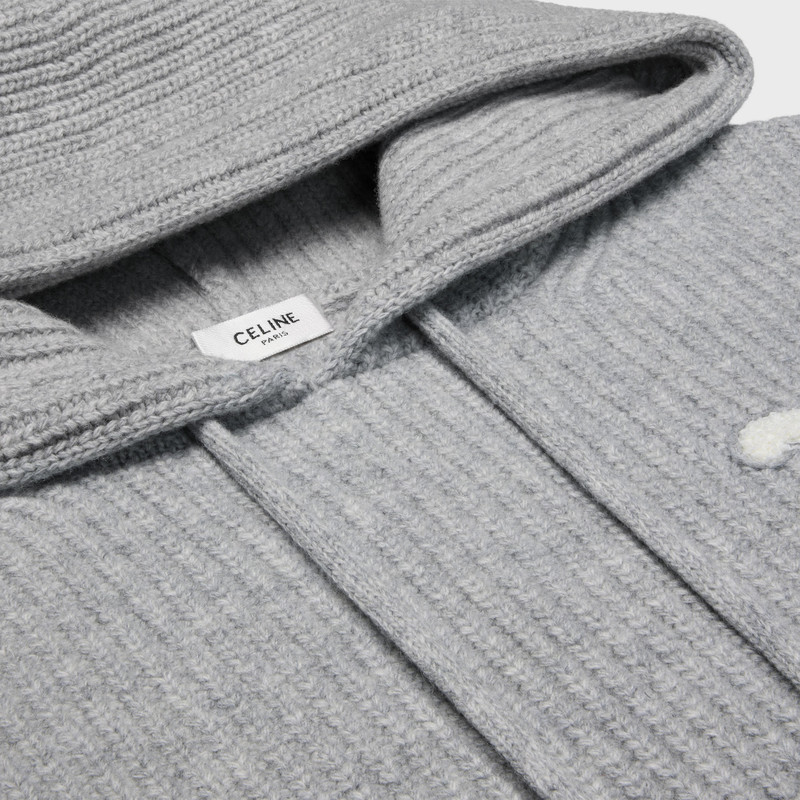 hooded sweater IN RIBBED WOOL 3