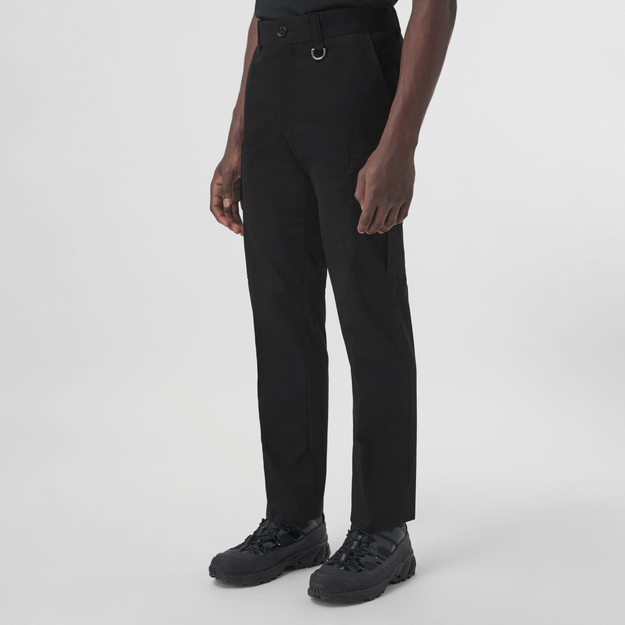 D-ring Detail Cotton Gabardine Tailored Trousers - 5