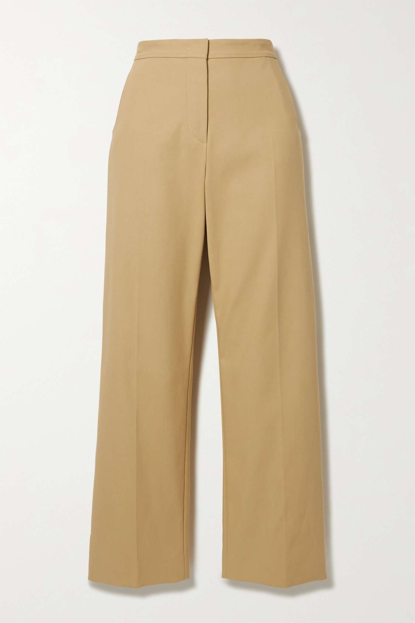 Daisy cotton-blend straight-leg pants - 1