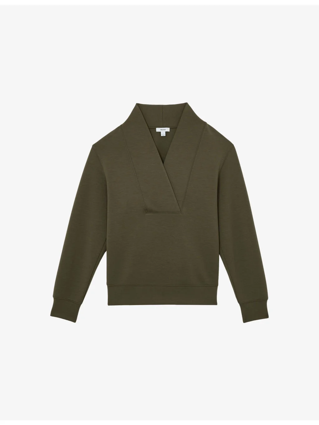 Annabel Shawl-Neck Long-Sleeve Jersey Top - 1