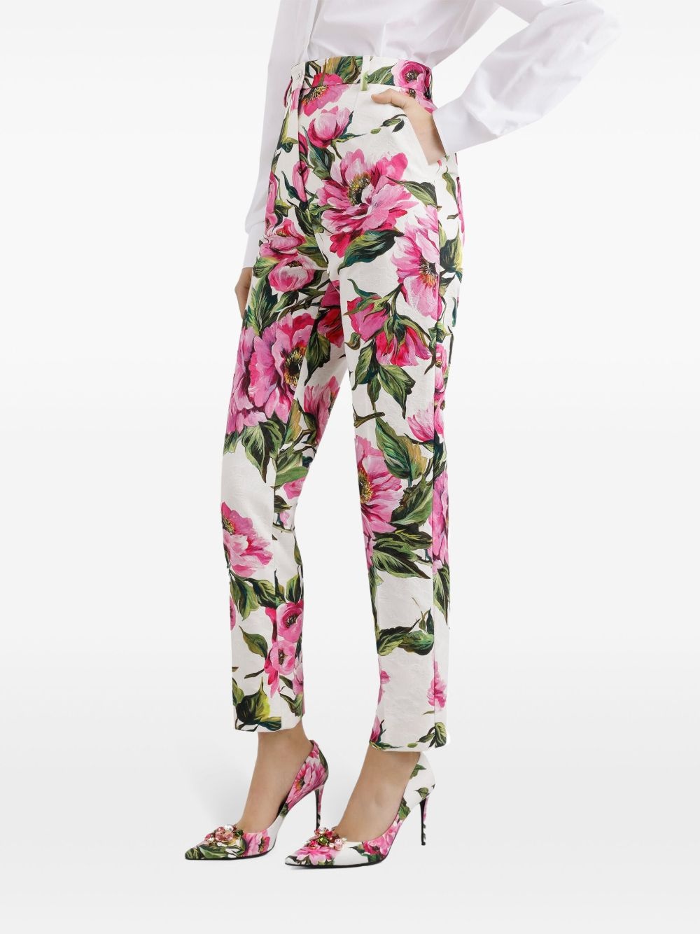 floral-print trousers - 4